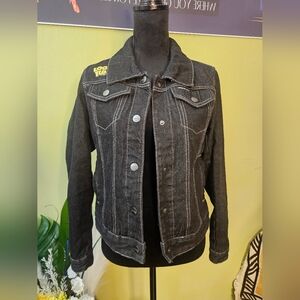 Members Only Looney Tunes REVERSIBLE Black Denim Jacket